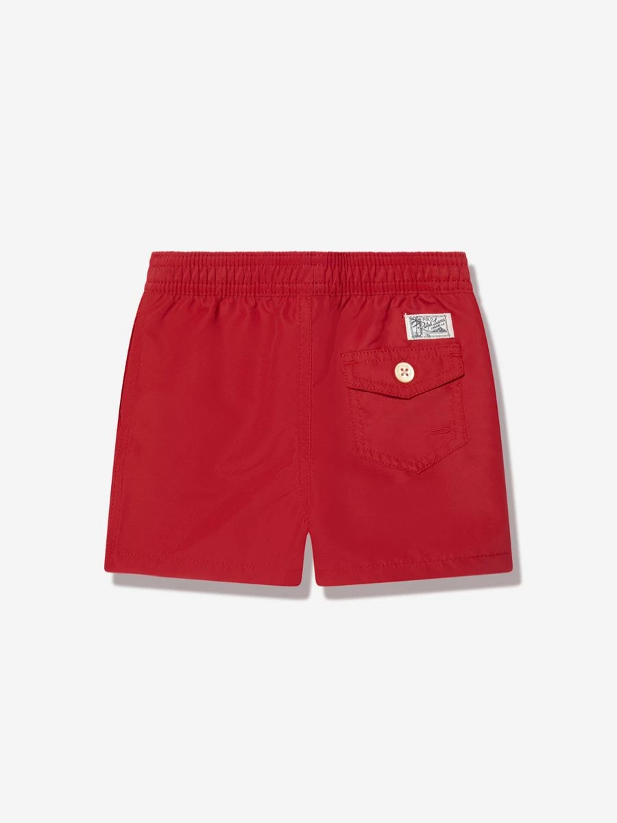 Ralph Lauren Kids Boys' Red Logo Swim Shorts for Toddlers and Infants
