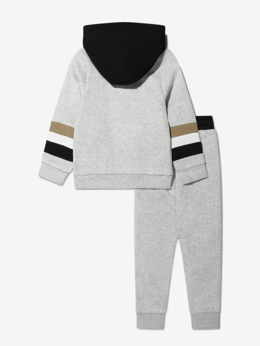 BOSS Boys' Grey Logo Tracksuit - Sporty Casual Outfit for Kids