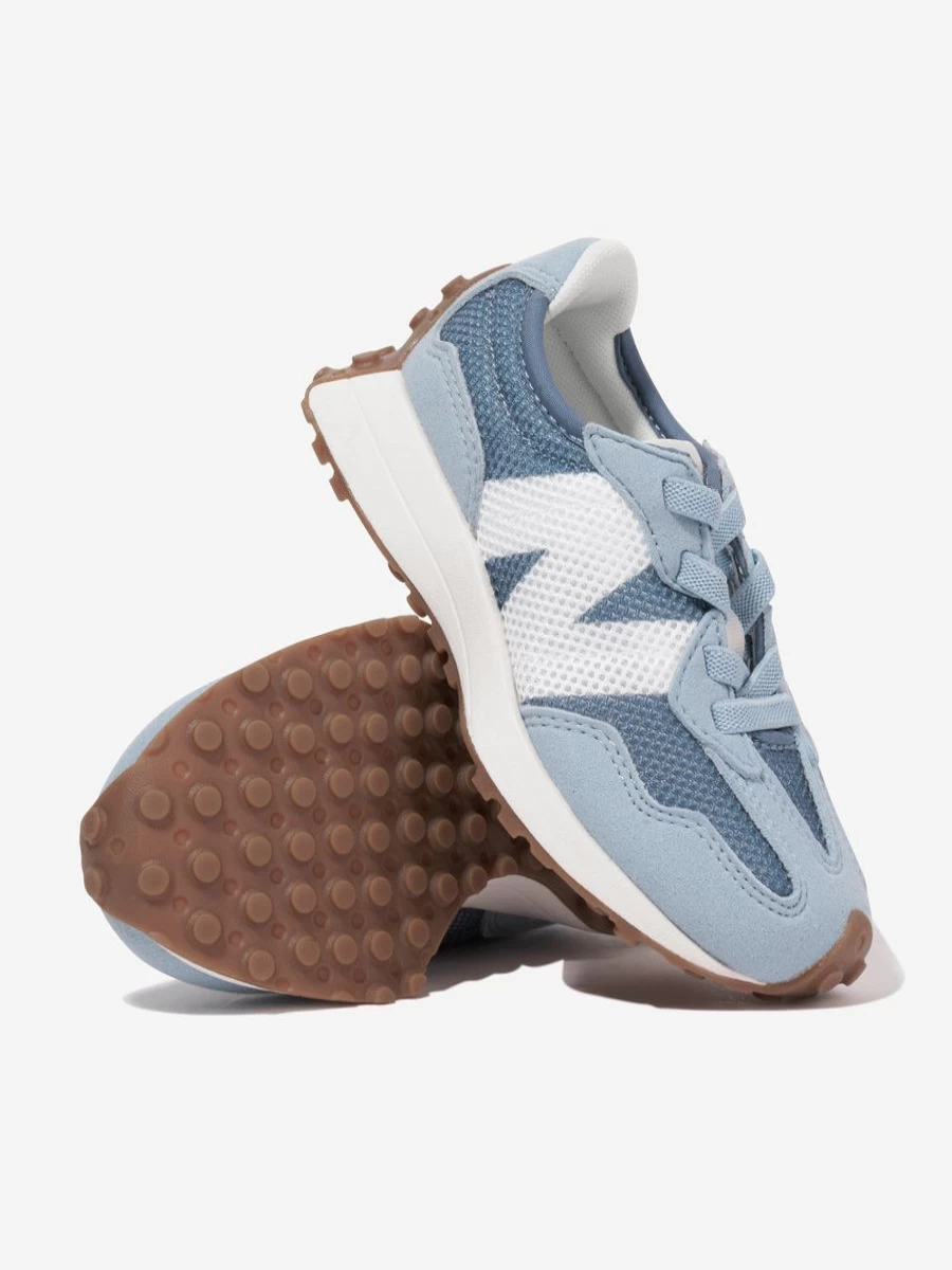 New Balance Kids 327 Sneakers for Girls - Lightweight Blue Training Shoes