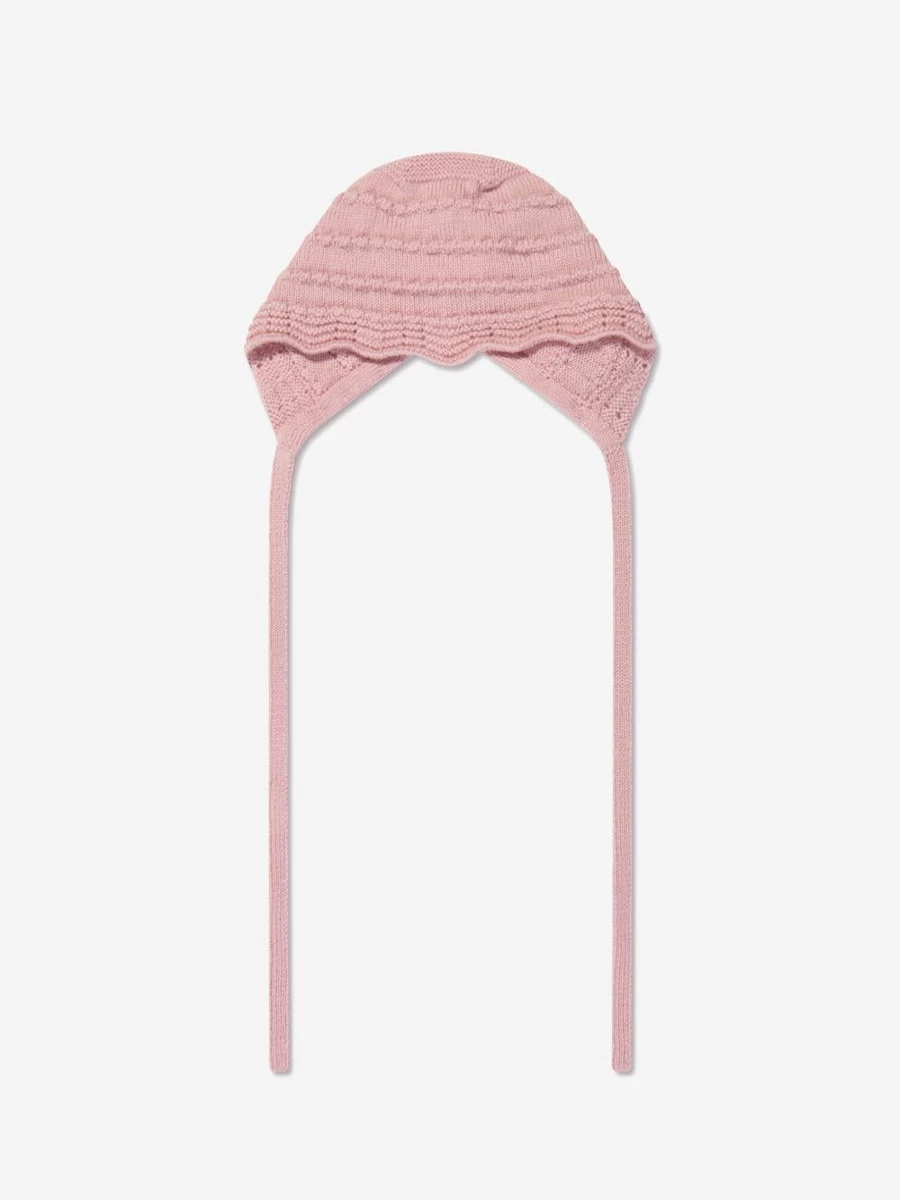 Paz Rodriguez Teen Girls Pink Knitted Bonnet - Soft Winter Beanie Hat
