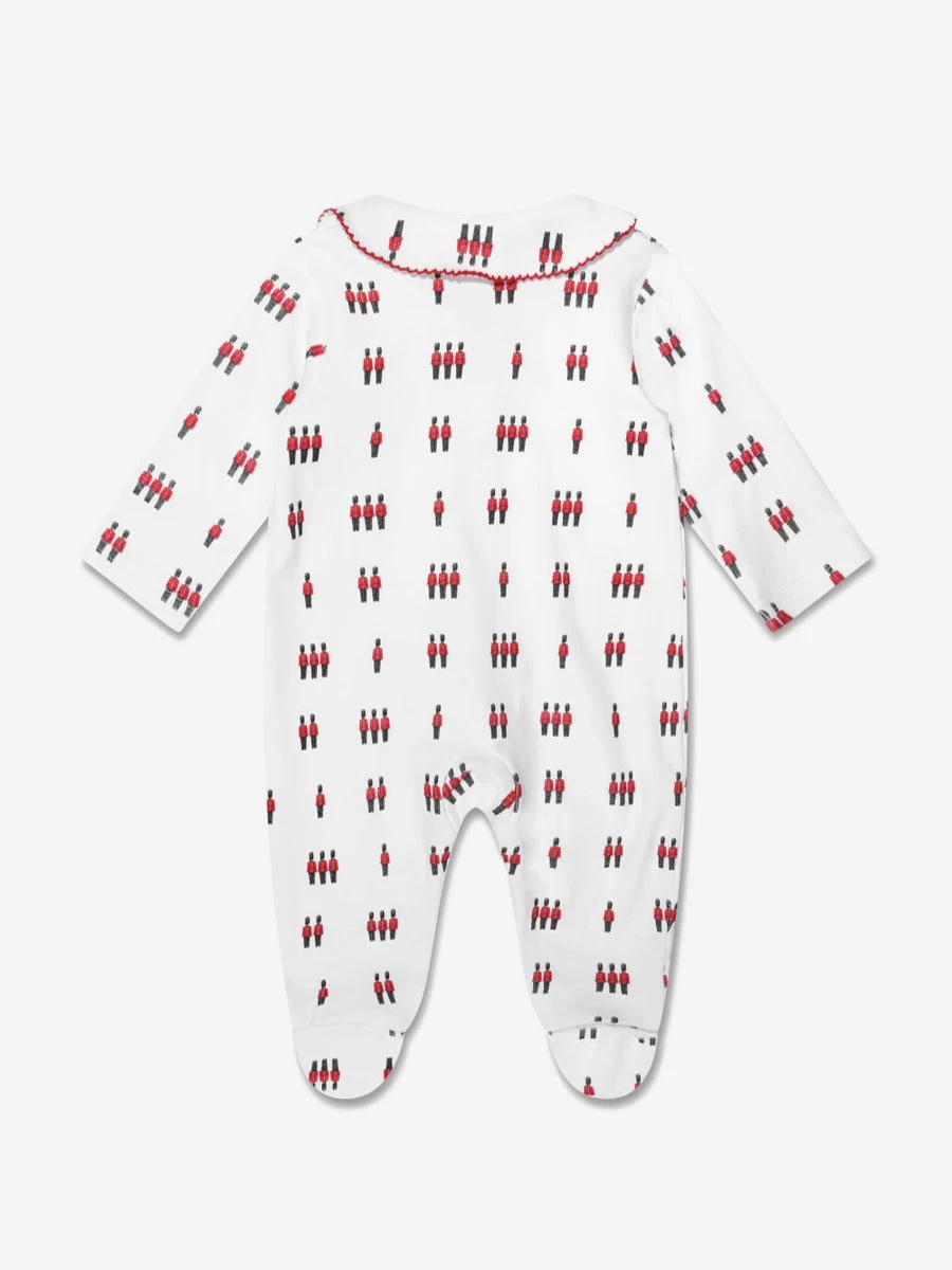 Rachel Riley Ivory Baby Boys Soldier Print Babygrow - Adorable Military-Themed Onesie for Infants