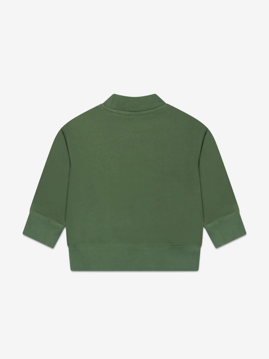 Palm Angels Boys Green Classic Curved Logo Sweatshirt