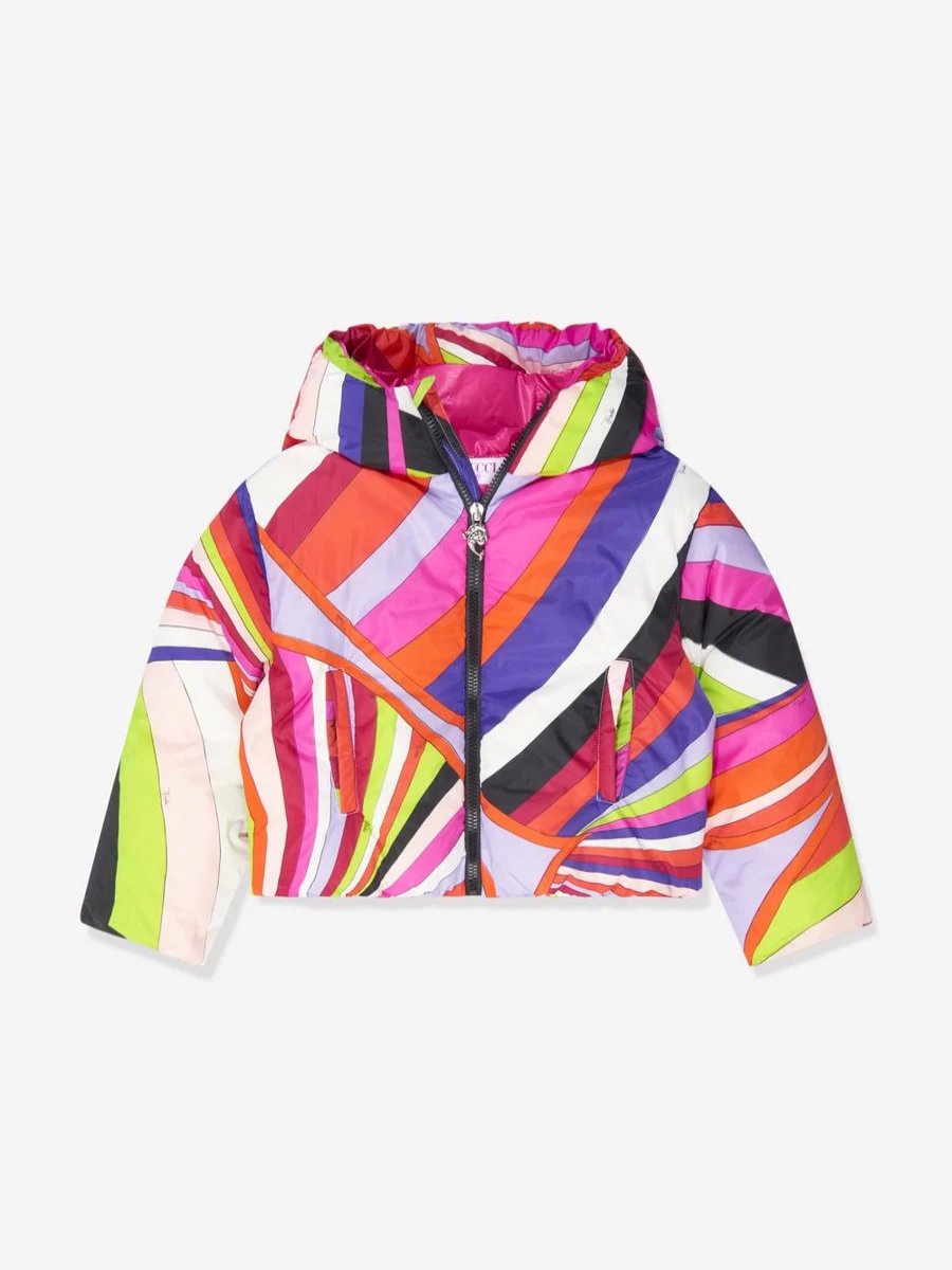 Emilio Pucci Girls Multicolour Iridescent Puffer Jacket