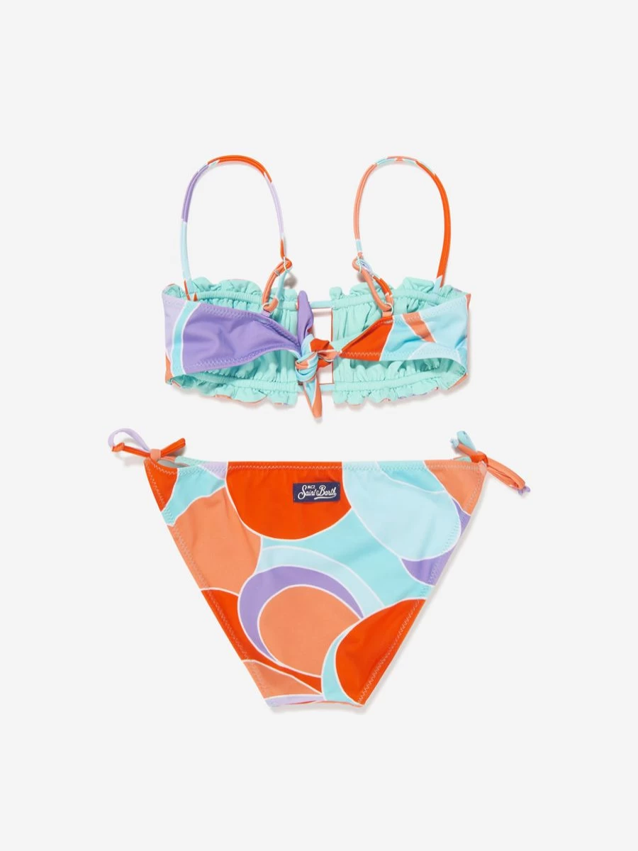 MC2 Saint Barth Teen Girls Multicolour Strappy Bandeau Bikini Swimwear