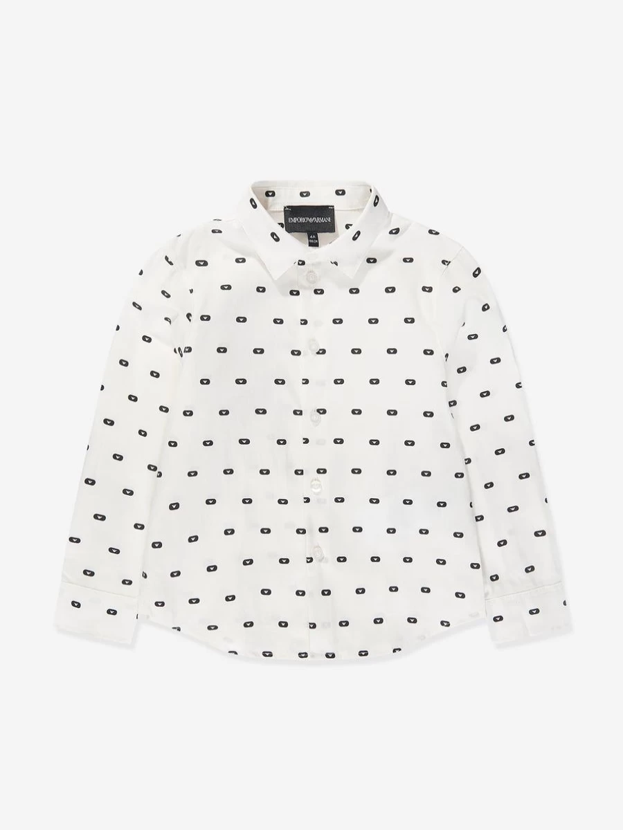 Emporio Armani Teen Boys White Logo Shirt