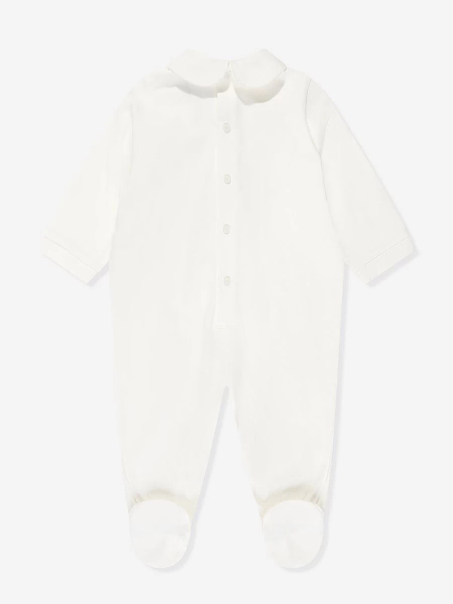 Emporio Armani Baby Ivory Cotton Babygrow - Soft Newborn Romper for Infants