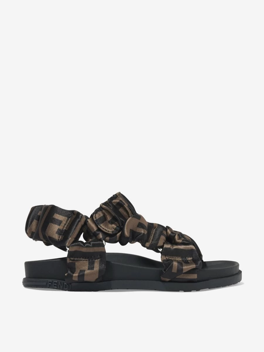 Fendi Kids Boys FF Logo Brown Sandals | EU Size | Childsplay Collection