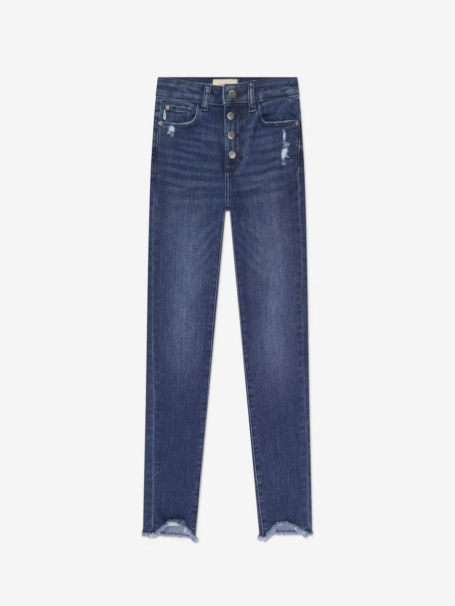 DL1961 Girls' Chloe Distressed Blue Skinny Jeans for Kids