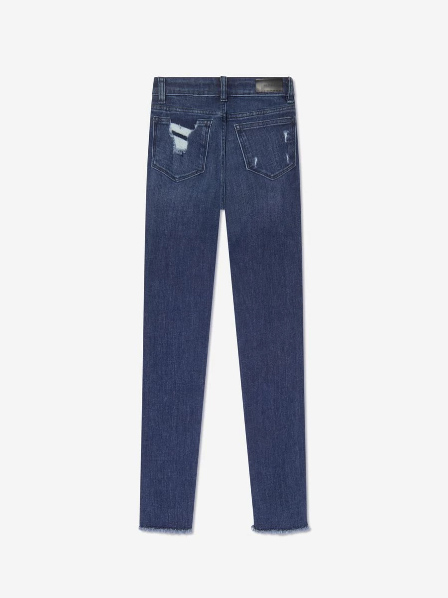 DL1961 Girls' Chloe Distressed Blue Skinny Jeans for Kids
