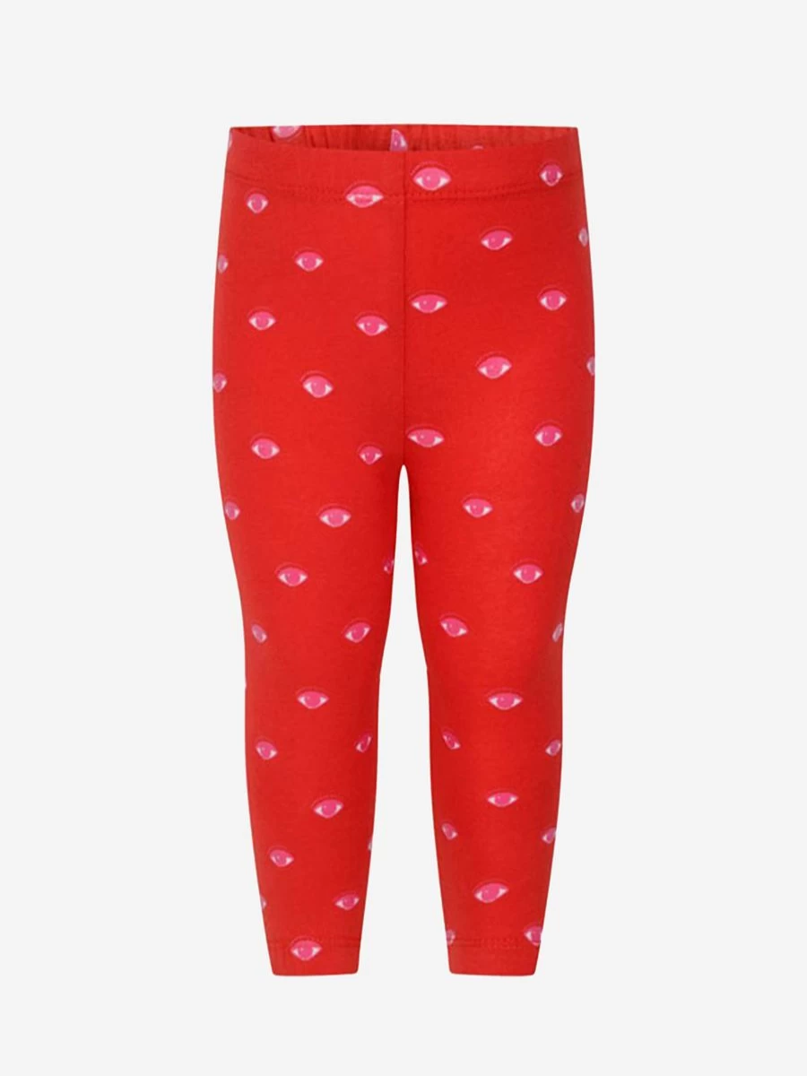 KENZO KIDS Girls' Fashion Eye Print Leggings for Kids - Stylish & Comfortable