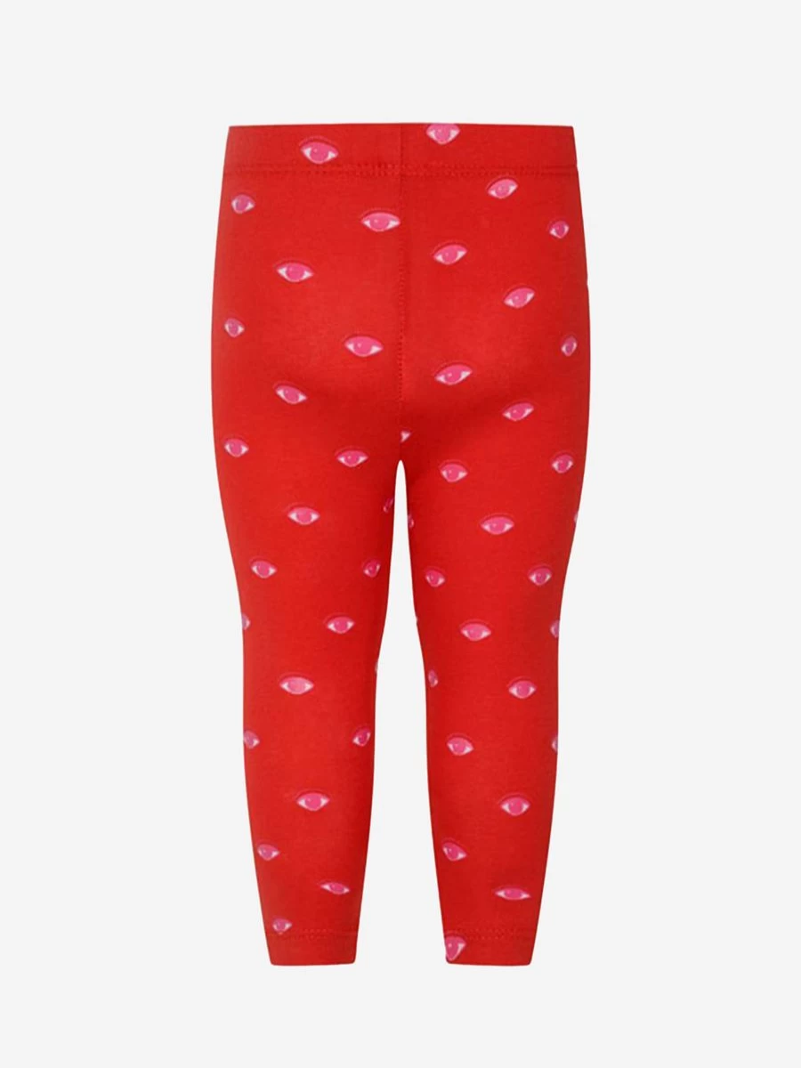 KENZO KIDS Girls' Fashion Eye Print Leggings for Kids - Stylish & Comfortable
