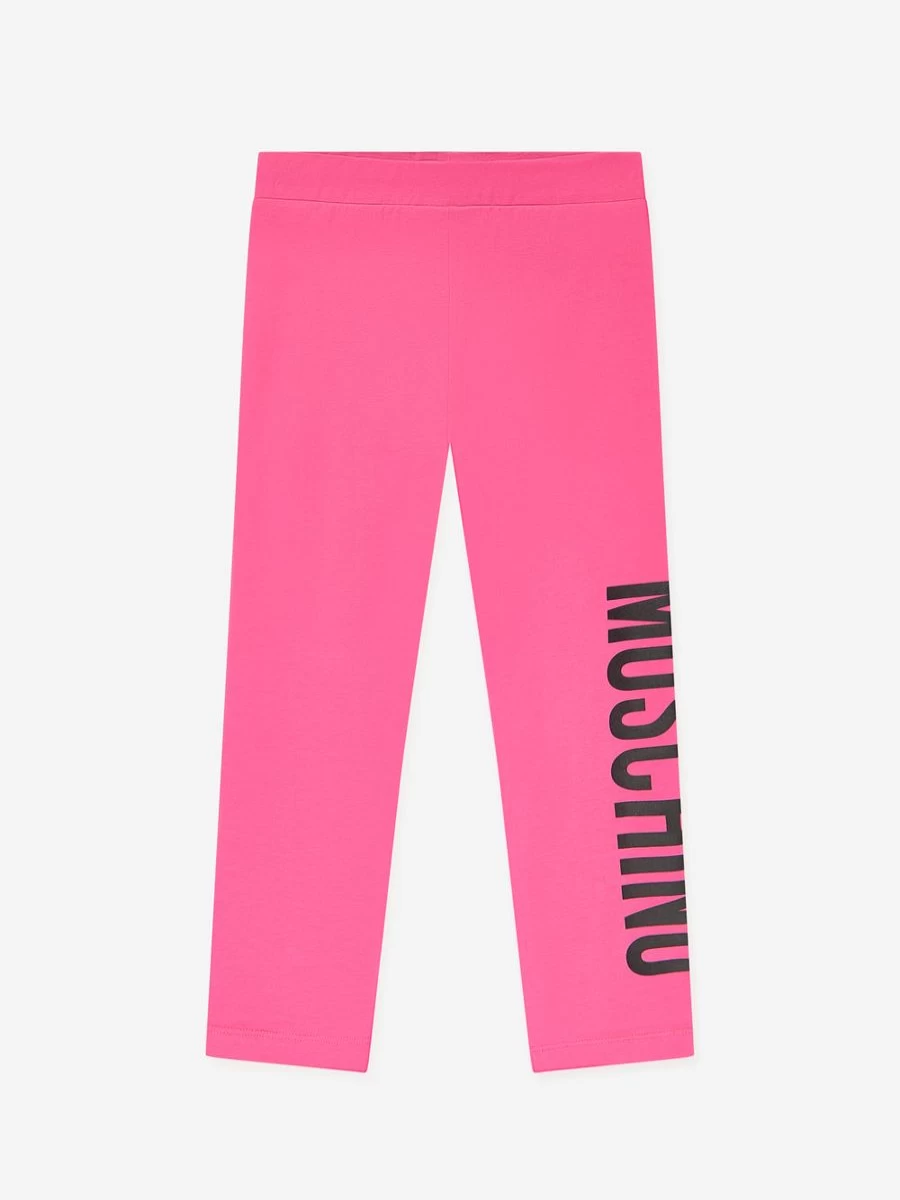 Moschino Kids Girls Pink Logo Leggings for Toddlers and Juniors