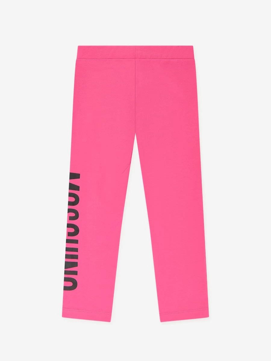Moschino Kids Girls Pink Logo Leggings for Toddlers and Juniors