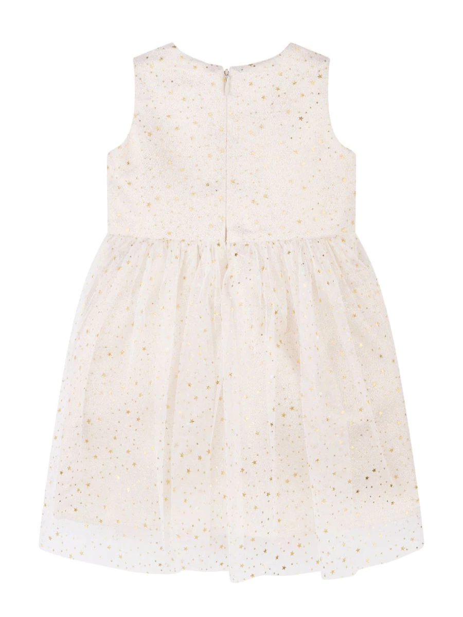 Rachel Riley Baby Girls Pink Sparkle Star Tulle Dress for Special Occasions