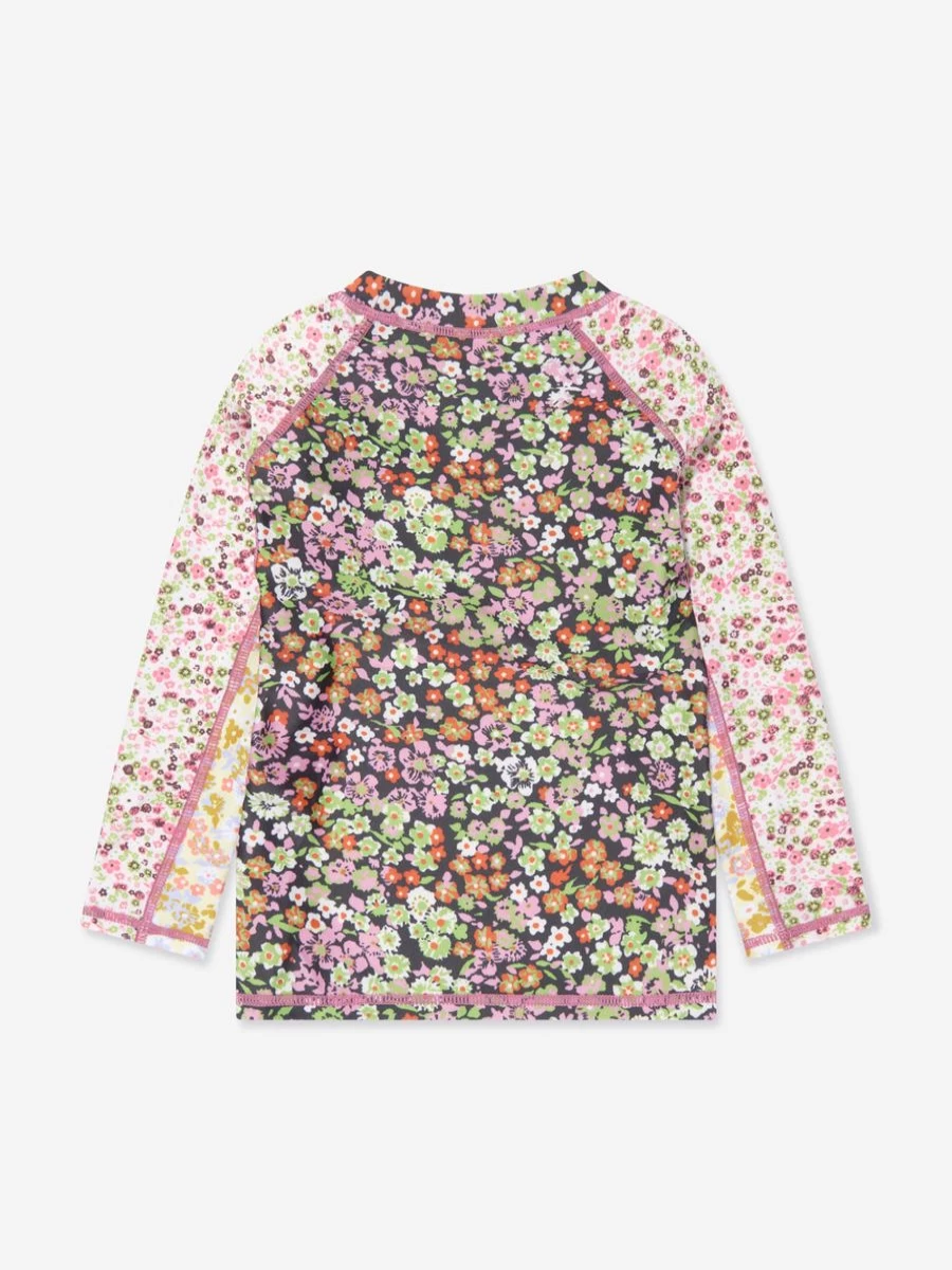 Molo Teen Girls' Long Sleeve Multicolored Neptune Rash Guard Swim Top