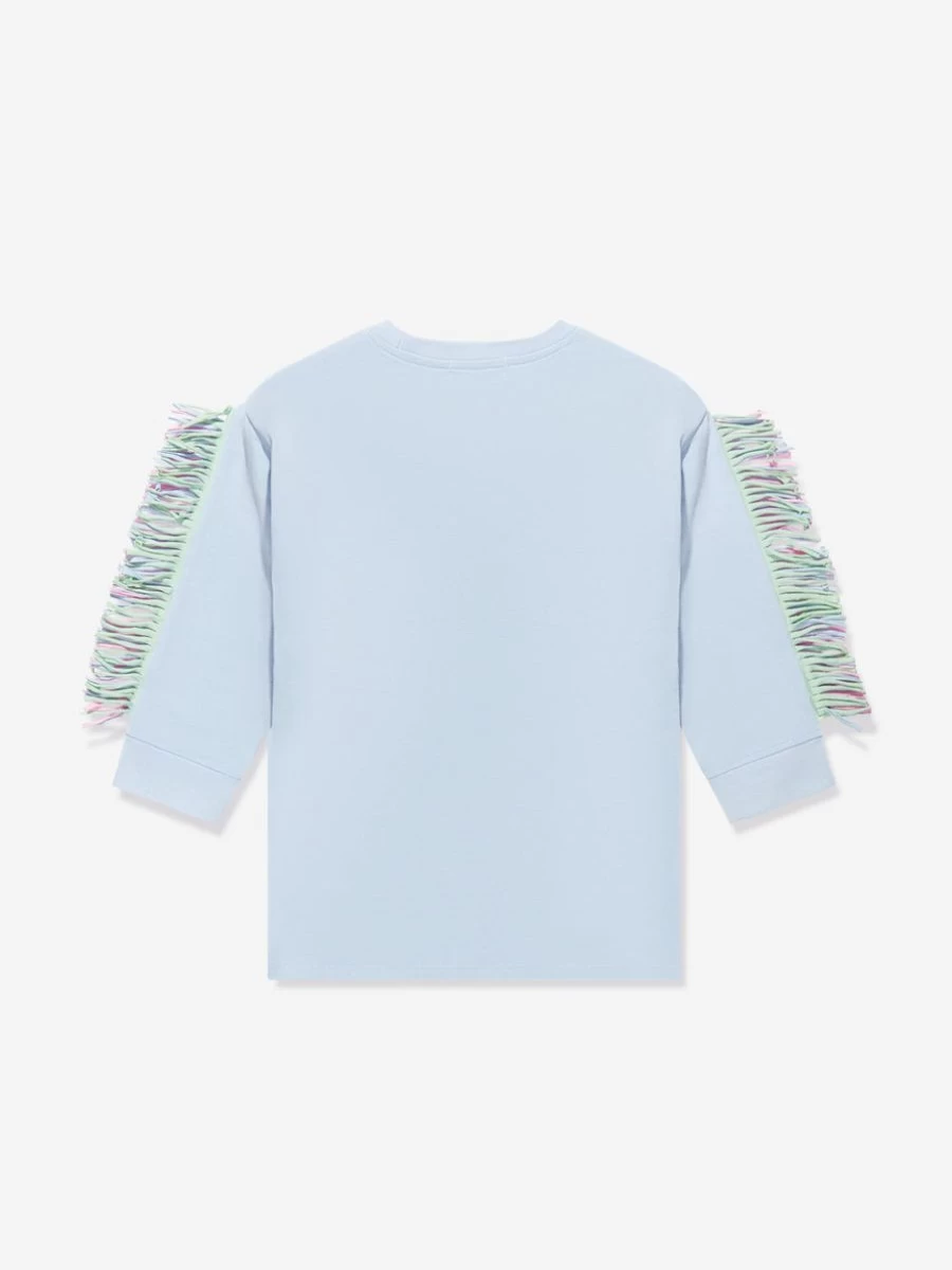 Stella McCartney Kids Blue Star Knit Sweater Dress for Teen Girls