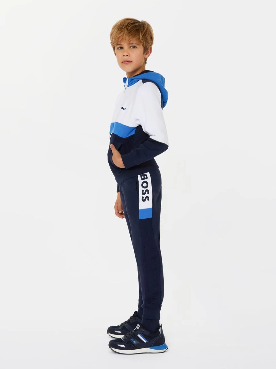 BOSS Teen Boys Navy Logo Tracksuit - Stylish Casual Athletic Set