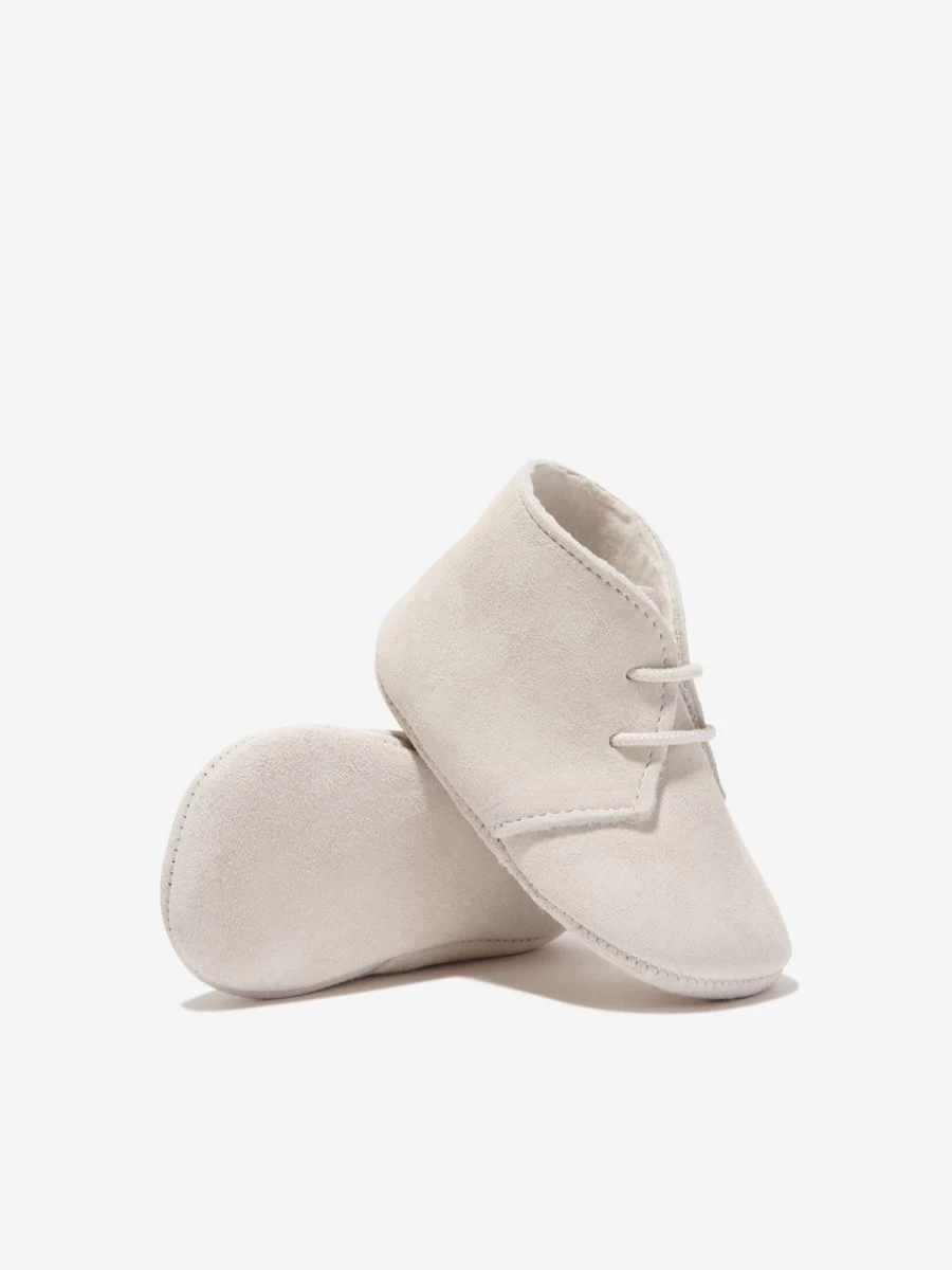 Paz Rodriguez Beige Baby Boys Pre-Walker Shoes – Soft First Walking Shoes for Infants