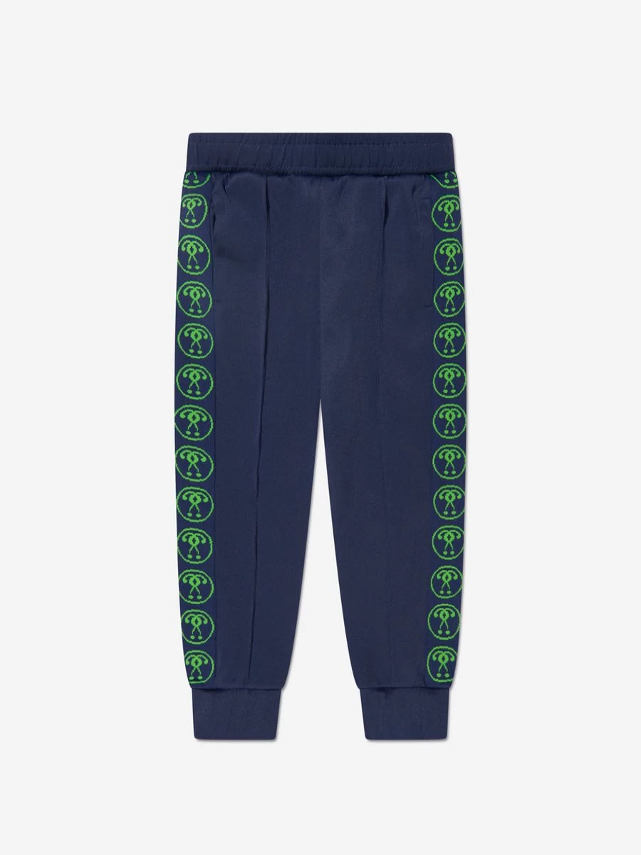 Moschino Kids Teen Boys Milano Logo Joggers - Navy Blue Casual Pants