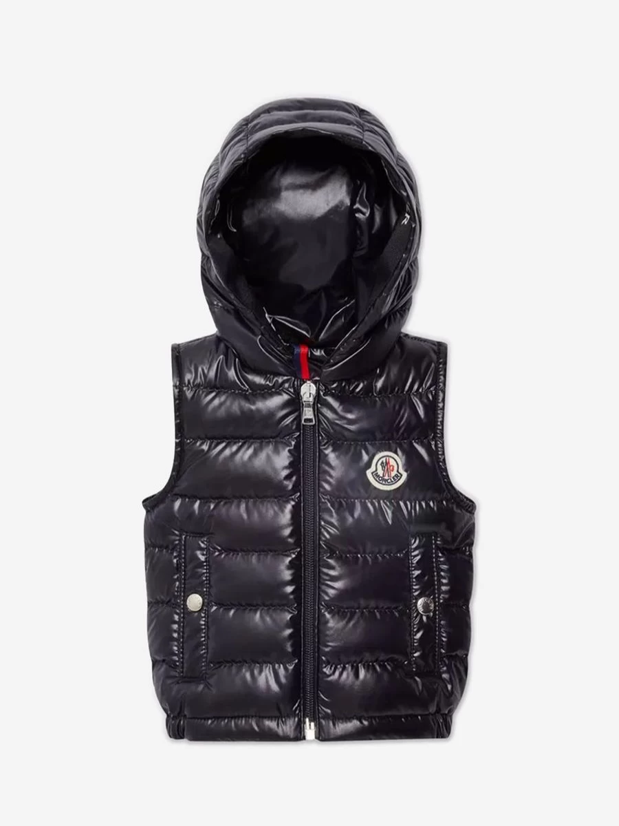 Moncler Enfant Boys Navy Down Padded Gilet - Warm Winter Vest for Kids