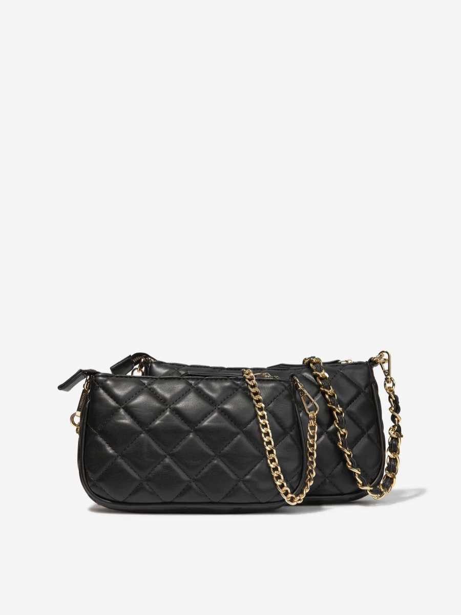 Valentino Girls Black Ocarina Shoulder Bag - 10cm Width Fashionable Crossbody Purse