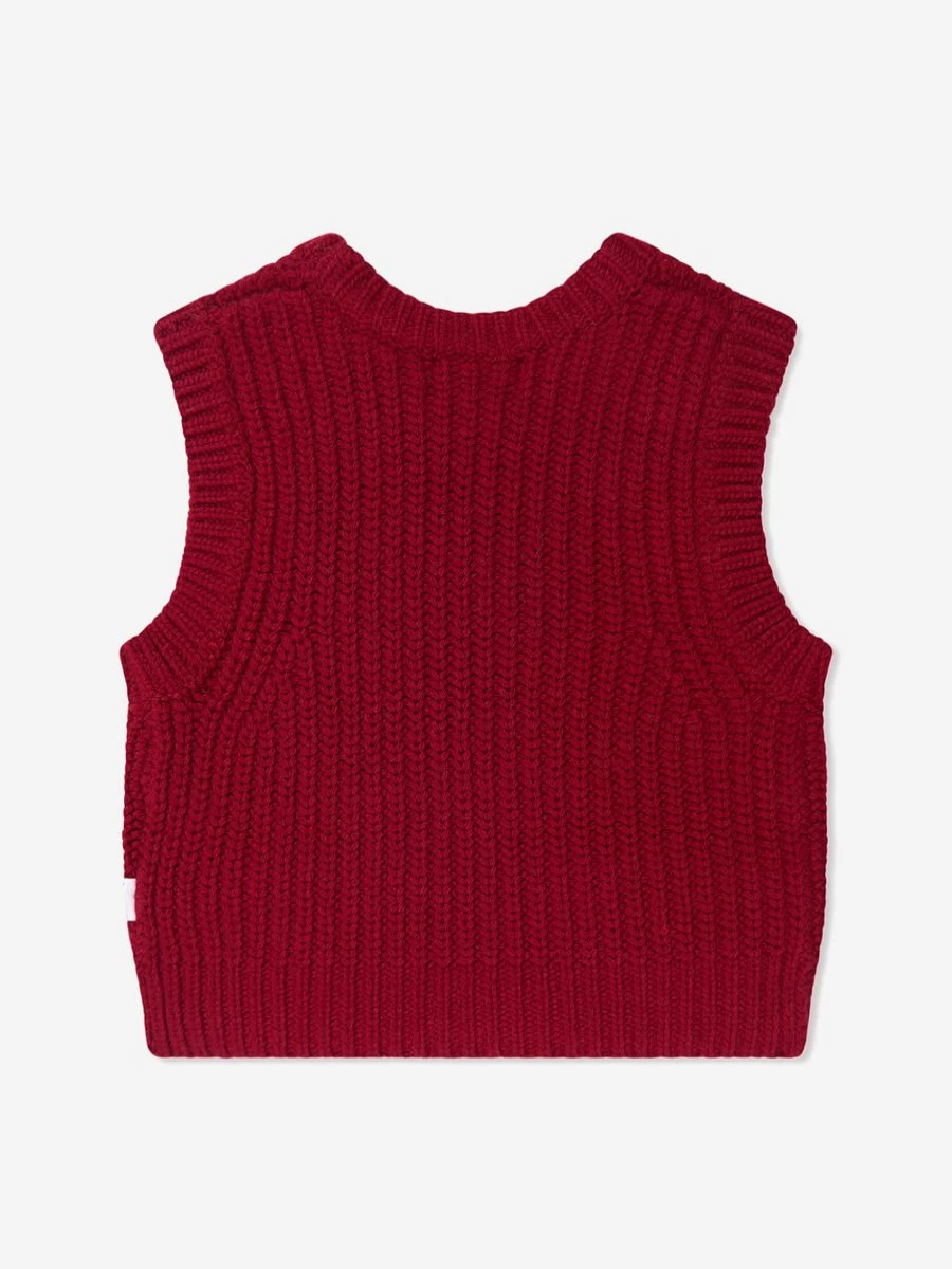 Molo Girls' Wool Knitted Vest - Warm Winter Pullover for Girls | Childsplay Clothing